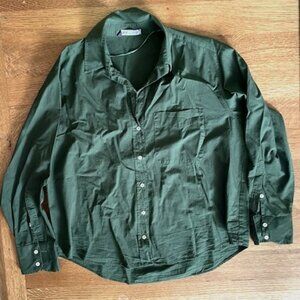 Green Button Up Blouse